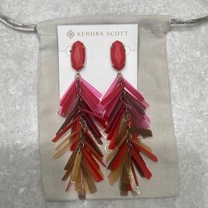 Kendra Scott Red Mix Justyne Statement Earrings